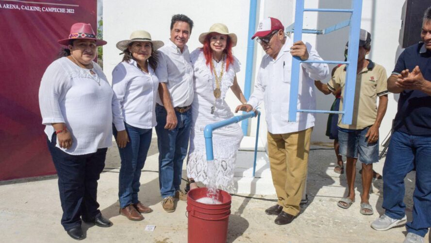 Inauguración del Sistema de Abastecimiento de Agua Potable en Isla Arena, Campeche