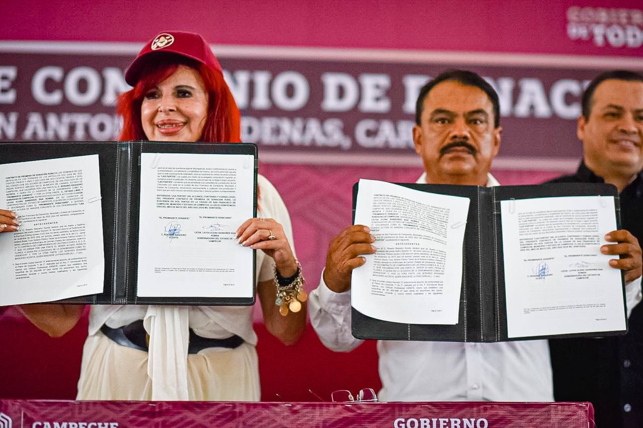 Firma de Convenio de Donación San Antonio Cárdenas, Carmen