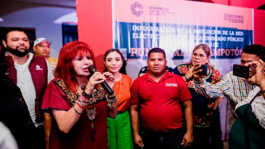 Inauguración de la Ampliación de la Red Eléctrica de CFE y del Alumbrado Público en la Comunidad de Punta-Xen, Champotón.