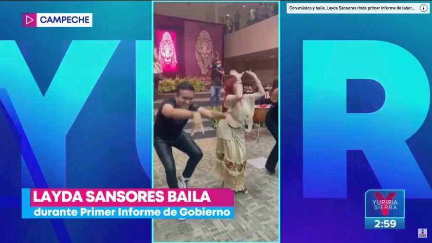 VIDEO: Layda Sansores da primer informe de gobierno bailando