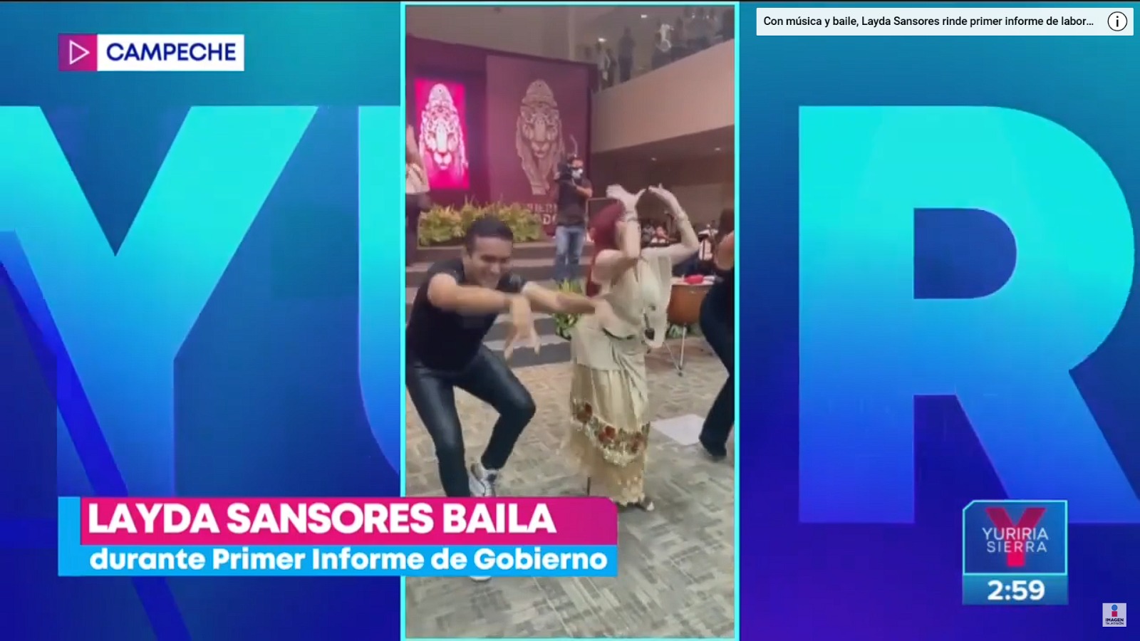 VIDEO: Layda Sansores da primer informe de gobierno bailando