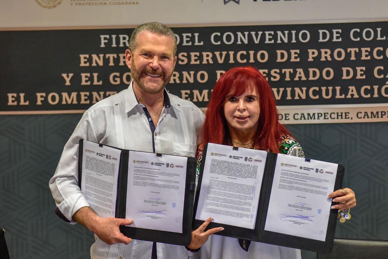 Firma de Convenio de Colaboración entre el Servicio de Protección Federal y el Gobierno del Estado de Campeche para el Fomento del Empleo, Vinculación y Reclutamiento