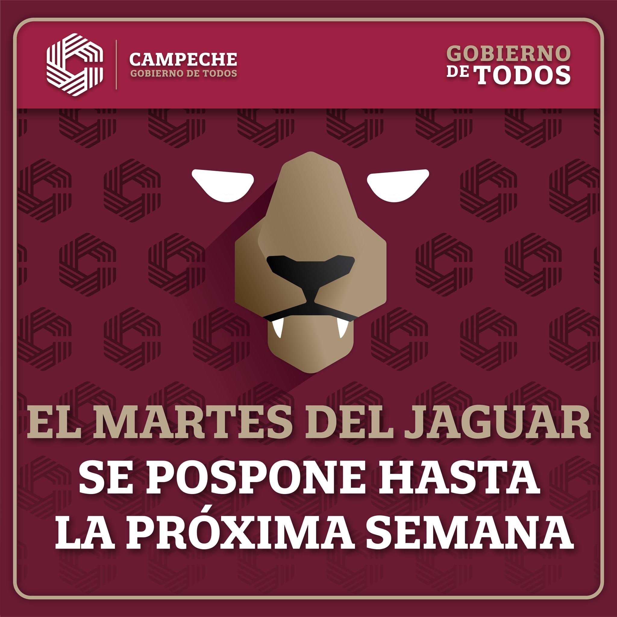 Martes del Jaguar se pospone para el 27 de septiembre