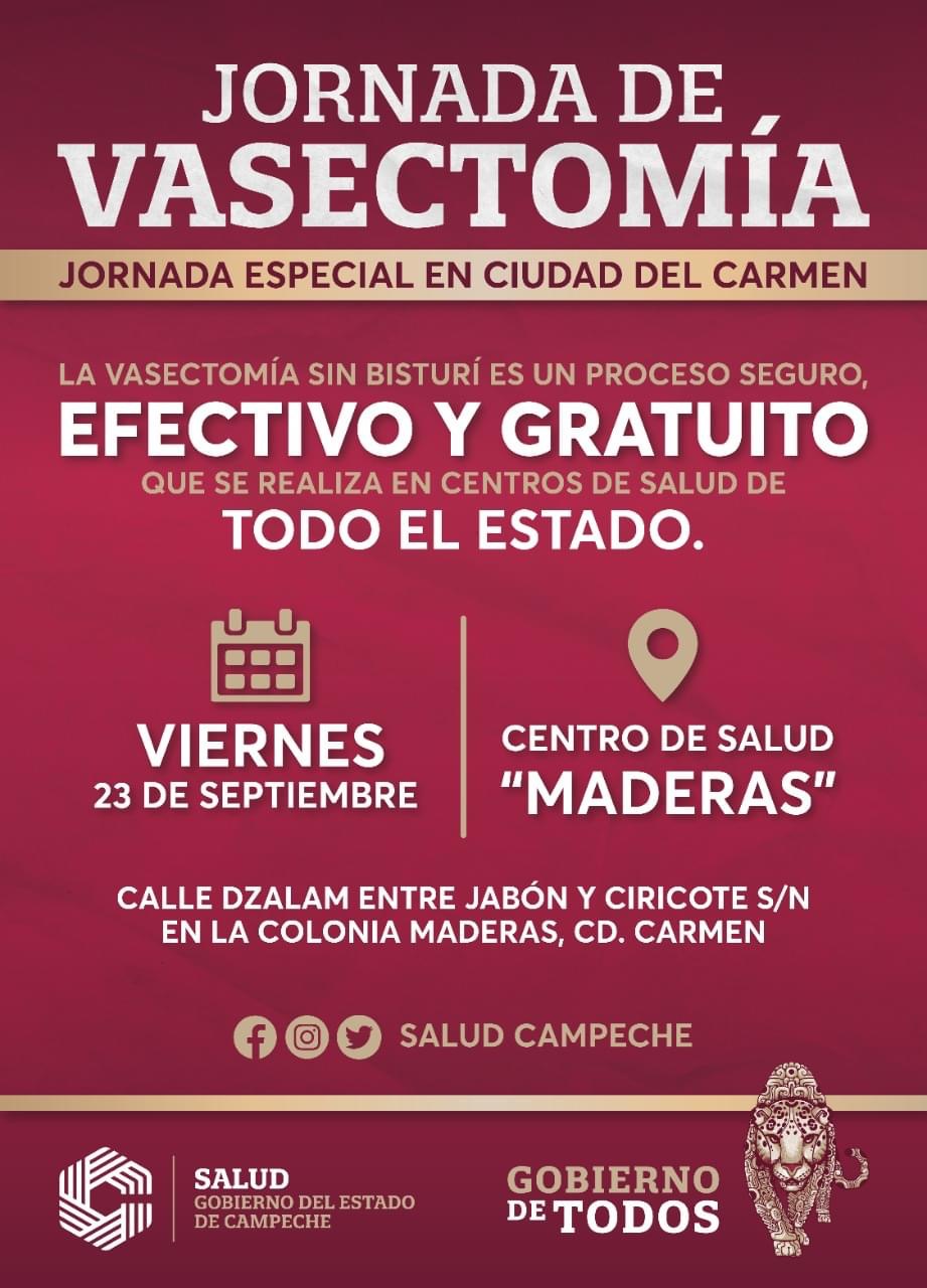 Jornada de Vasectomía en Ciudad del Carmen