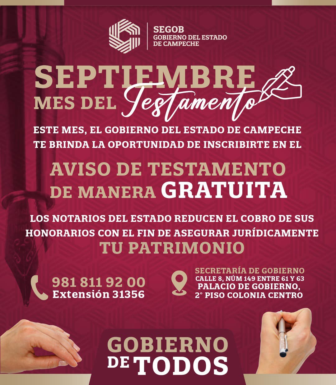 Septiembre Mes del Testamento
