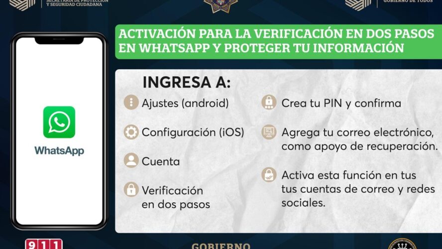 Activación para la verificación de dos pasos en whatsapp y proteger tu información