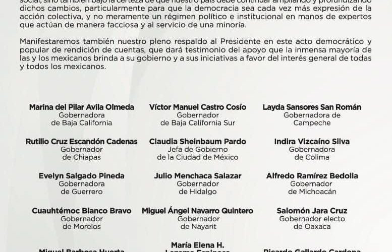 Marcha para celebrar juntos el 4º año de transformación