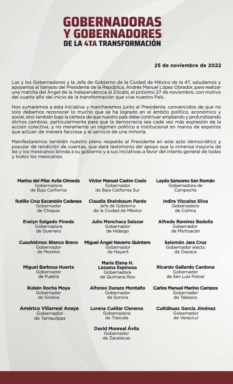 Marcha para celebrar juntos el 4º año de transformación