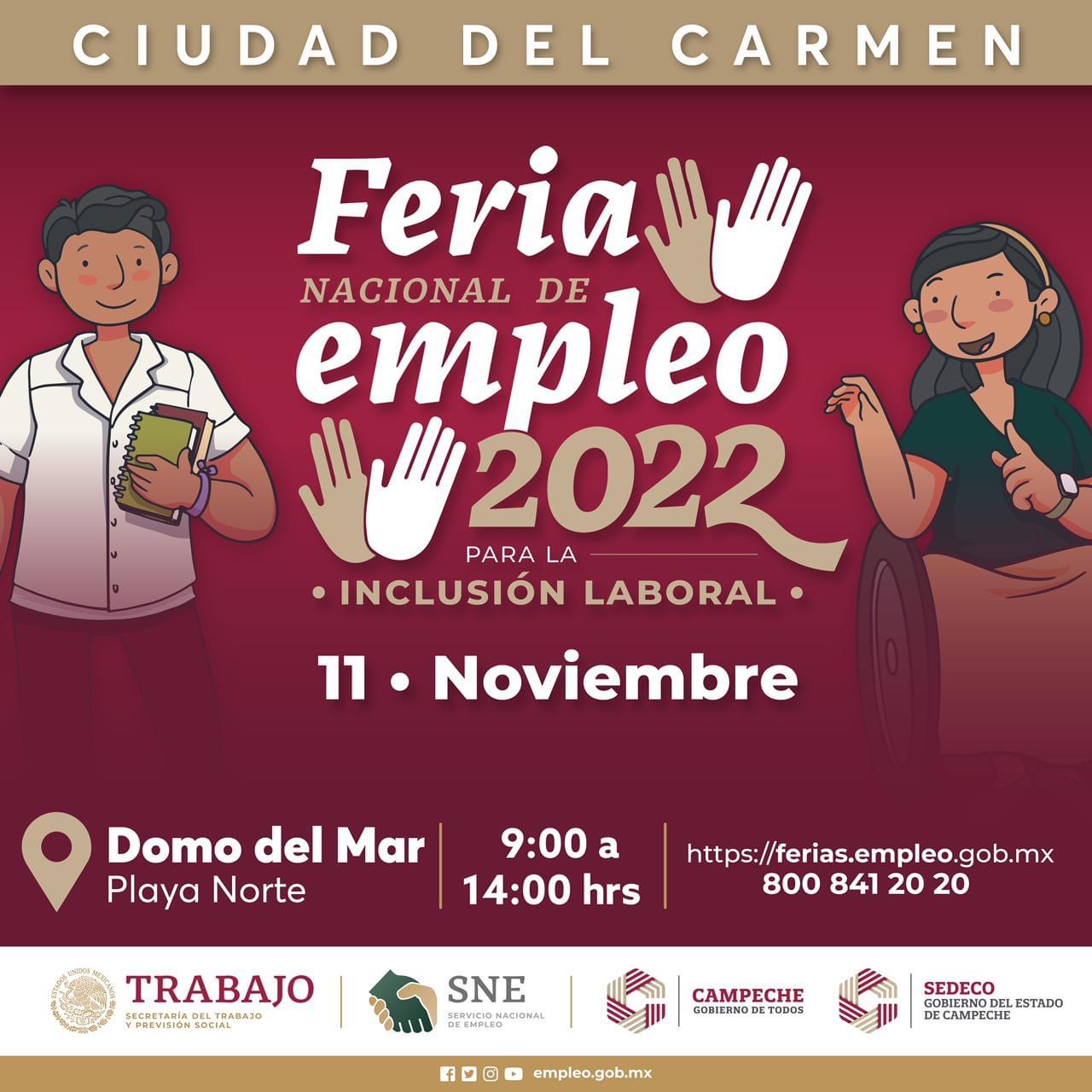 Feria Nacional de Empleo 2022 para la Inclusión Laboral en Ciudad del Carmen