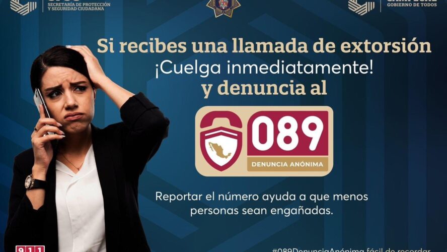 Si eres víctima de extorsión, denuncia.