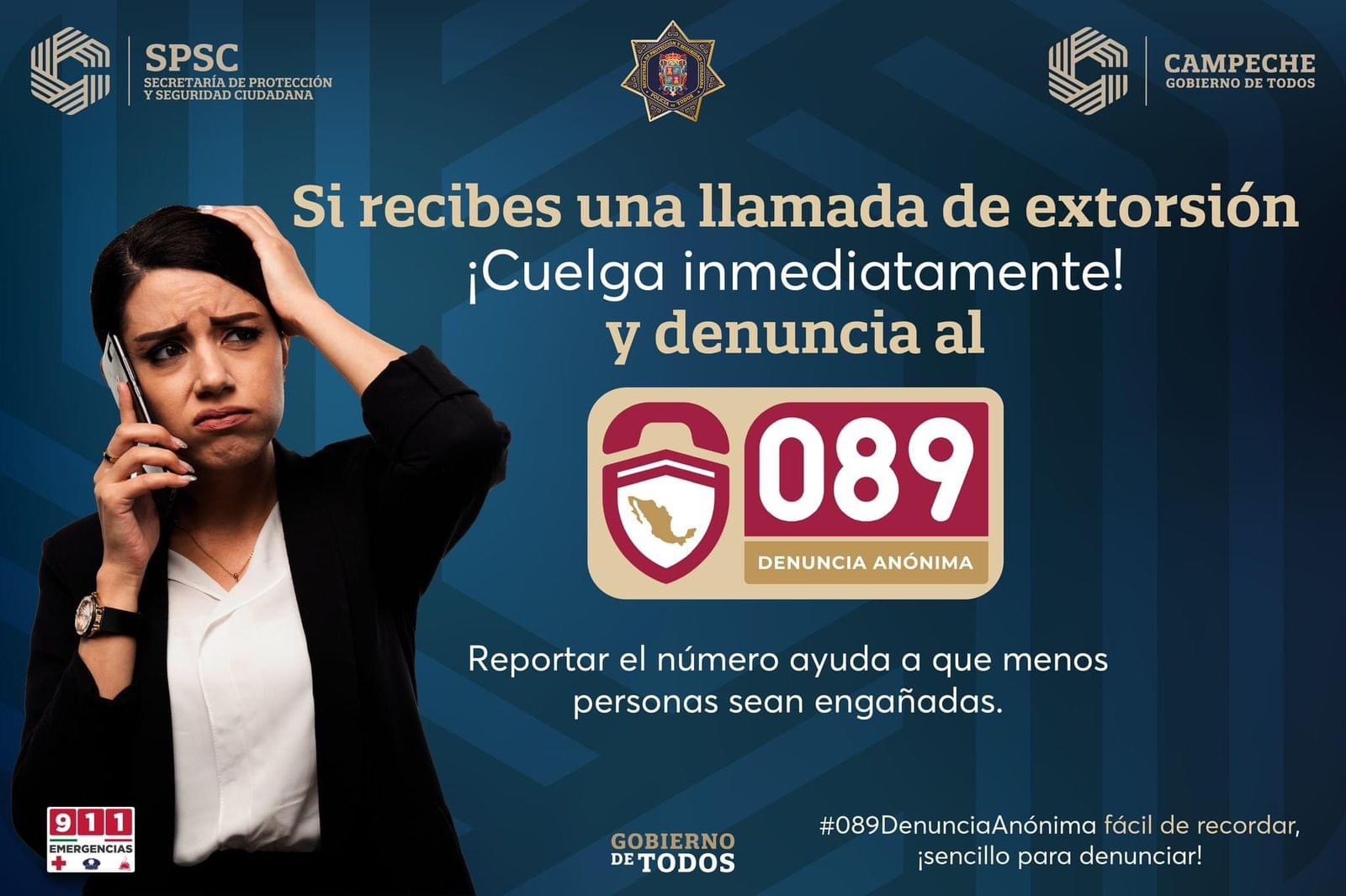 Si eres víctima de extorsión, denuncia.