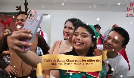 Gran sorpresa la visita de Santa a los pequeños del Hospital General de Especialidades Dr. Javier Buenfil Osorio