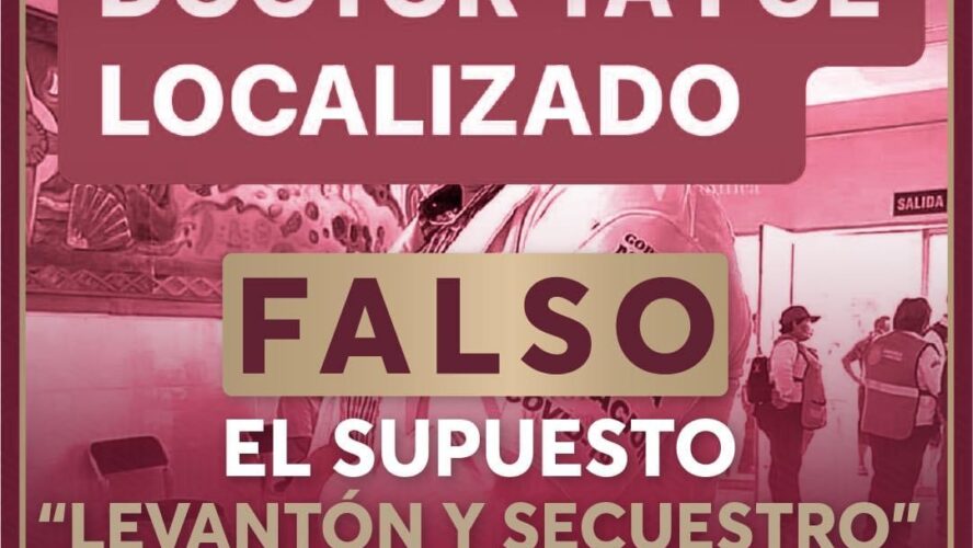 Médico campechano ya fue localizado