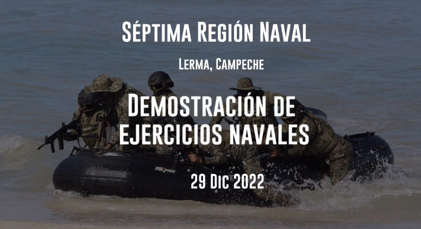 Demostración de ejercicios navales en la 7ª Región Naval.