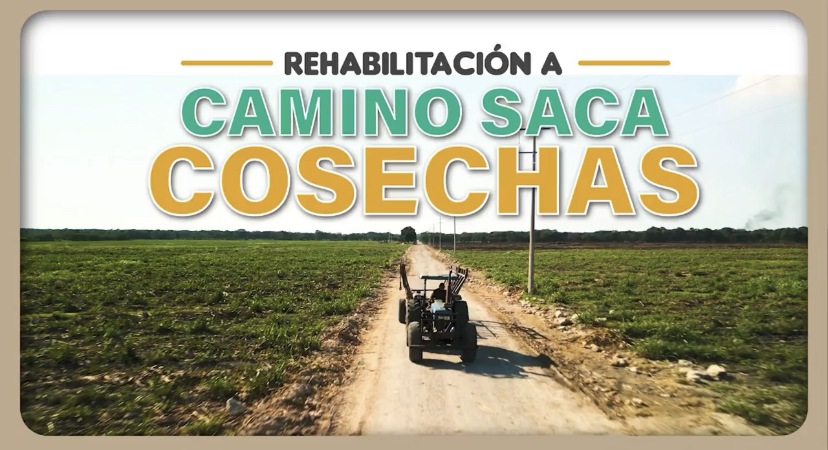 Programa de rehabilitación y construcción de caminos sacacosechas apoyando a productores campechanos
