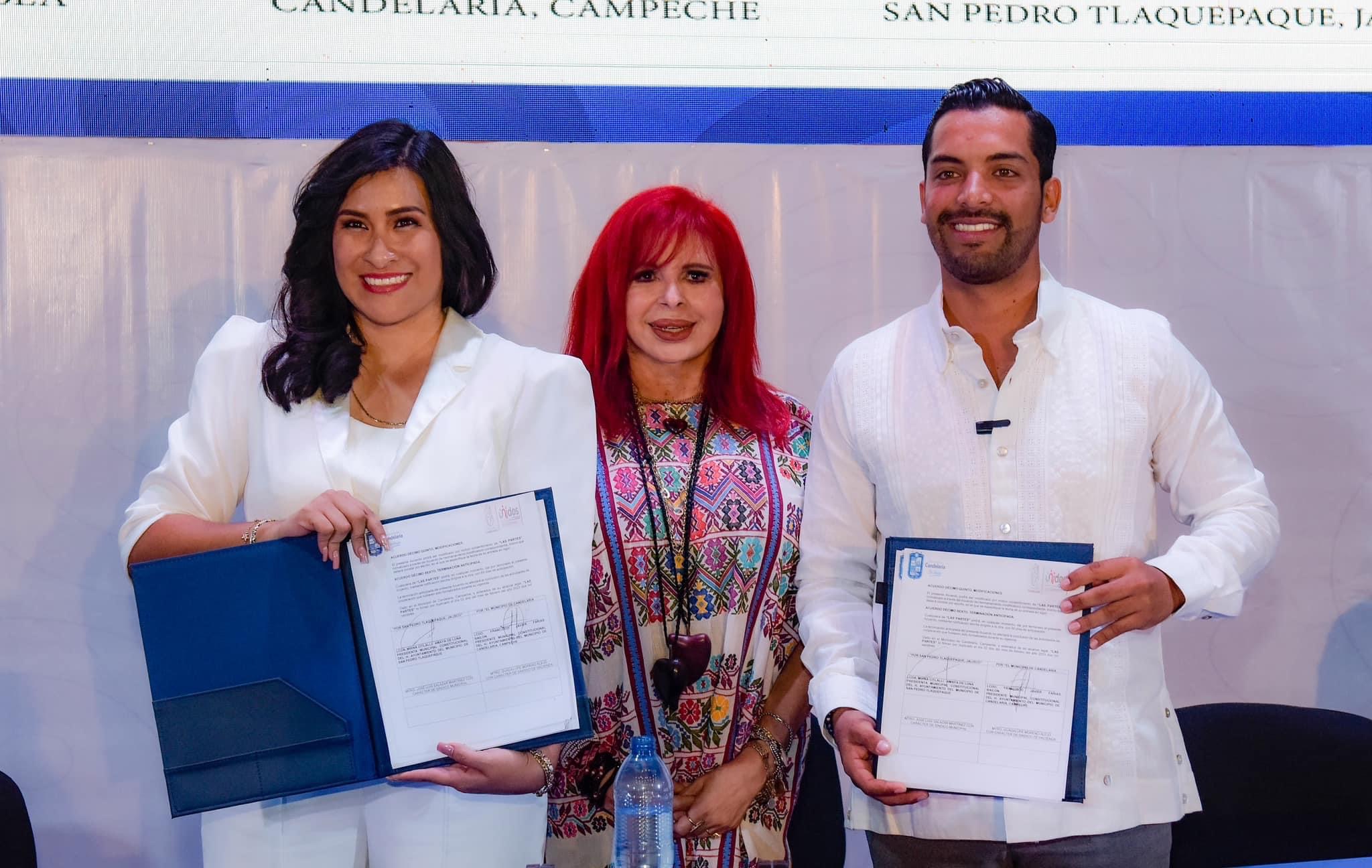 Firma de hermanamiento entre Candelaria, San Pedro Tlaquepaque, Jalisco y San Andrés Cholula, Puebla