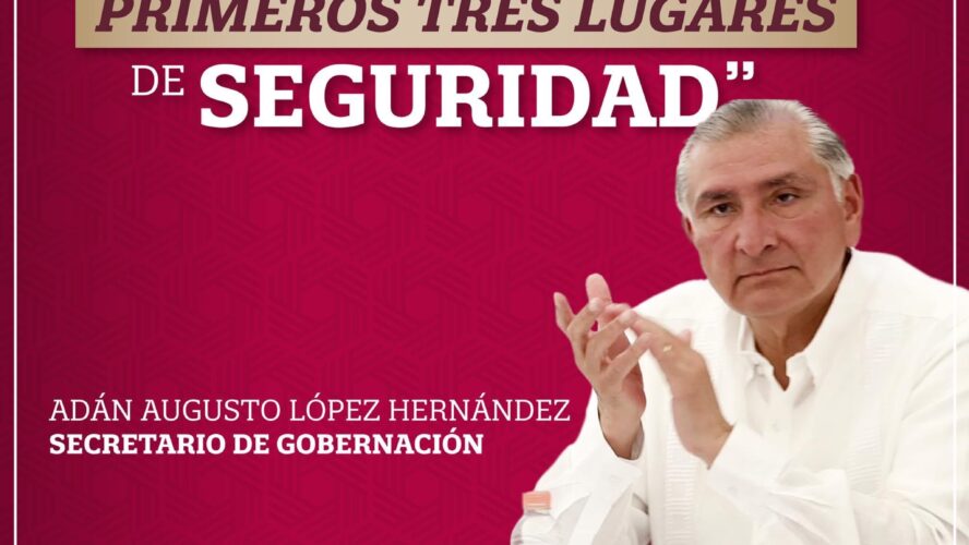 Campeche entre los primeros tres lugares de seguridad