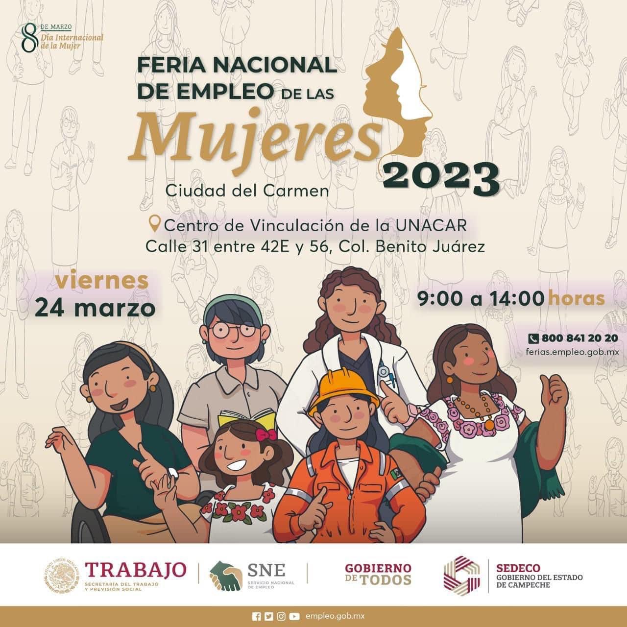 Asiste a la Feria Nacional del Empleo de las Mujeres en Ciudad del Carmen