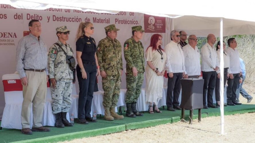 Incineración de narcóticos y destrucción de objetos del delito, y destrucción de material pirotécnico