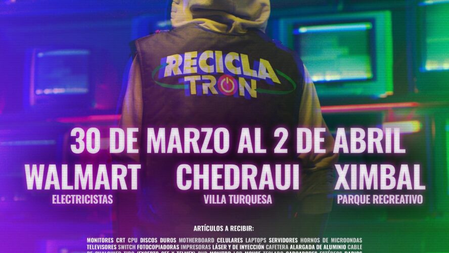Lleva tus electrónicos que no sirvan al Reciclatron