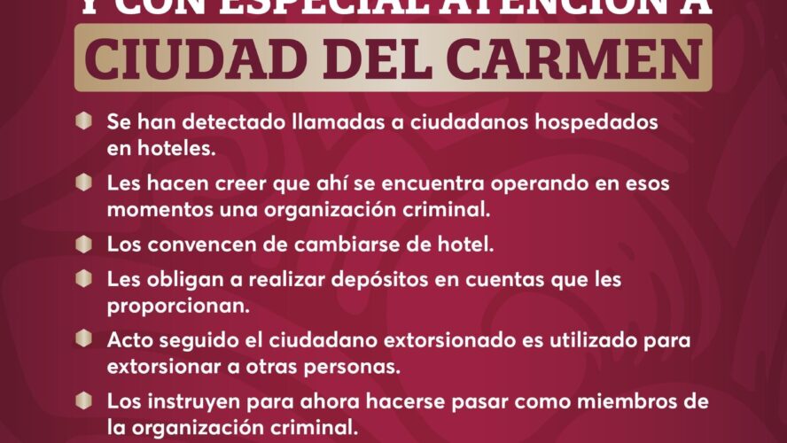 Alerta a la ciudadanía por llamadas de extorsión