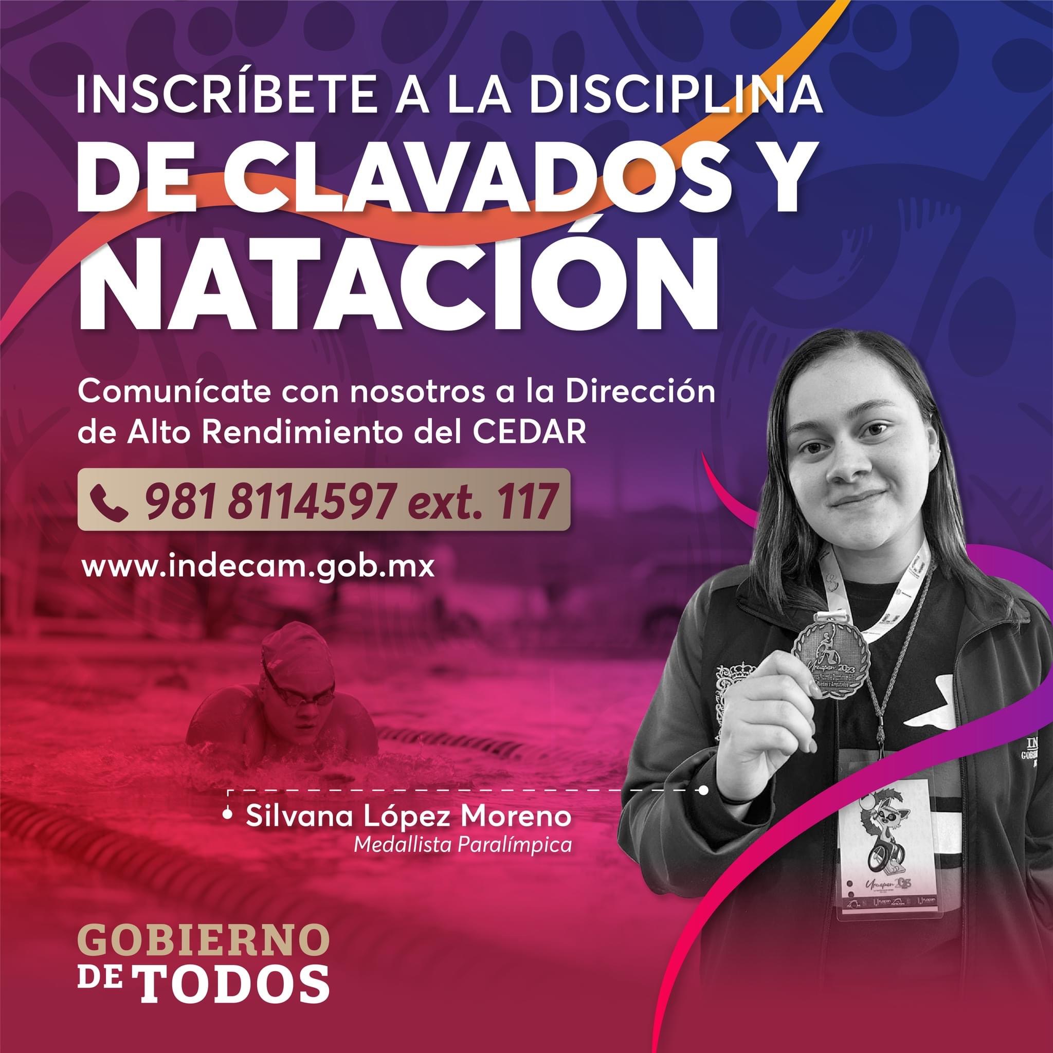 Inscríbete a la disciplina de clavados y natación
