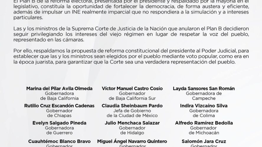 La 4T en desacuerdo con la anulación del Plan B