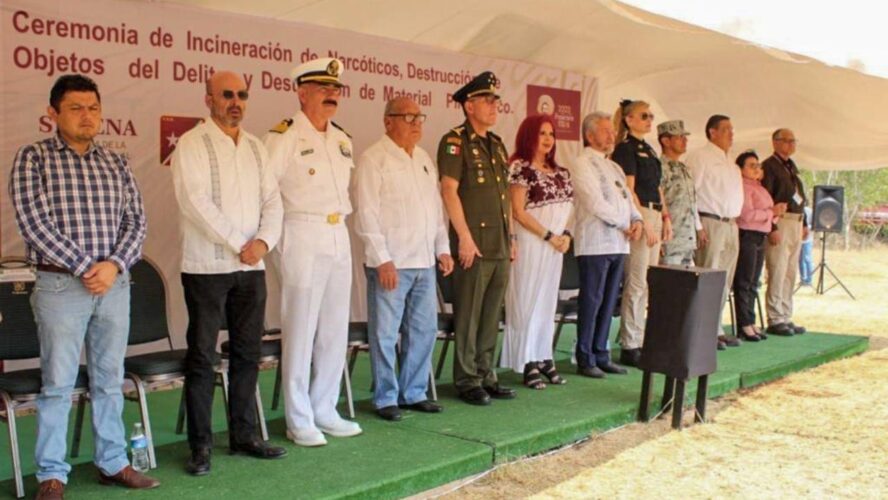 Ceremonia de Incineración de Narcóticos, Destrucción de Objetos del Delito y Destrucción de Material Pirotécnico
