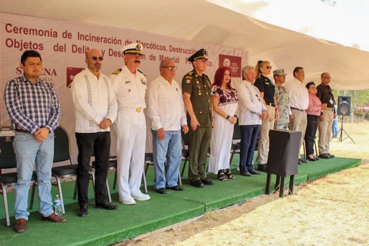 Ceremonia de Incineración de Narcóticos, Destrucción de Objetos del Delito y Destrucción de Material Pirotécnico