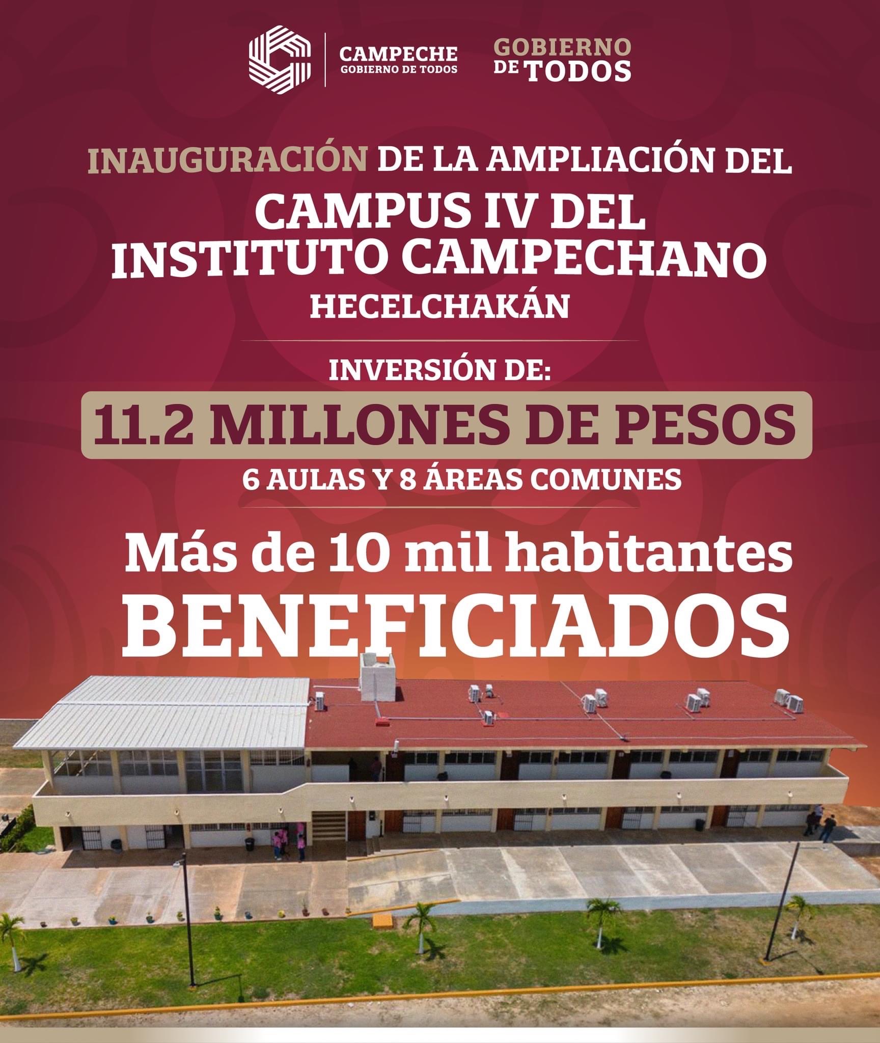 Inauguración de la ampliación del Campus IV del Instituto Campechano en Hecelchakán