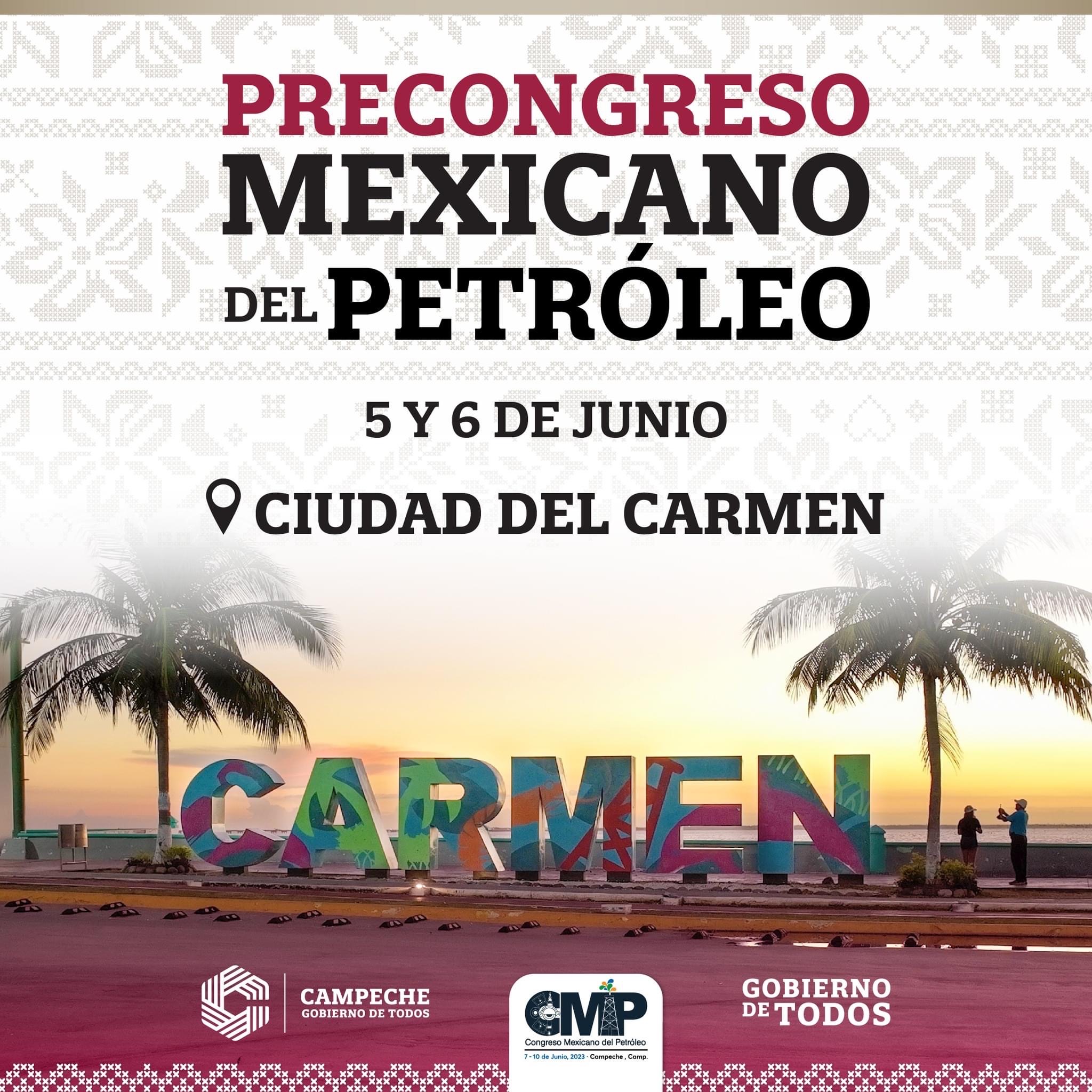 Precongreso Mexicano del Petróleo en Ciudad del Carmen este 5 y 6 de junio