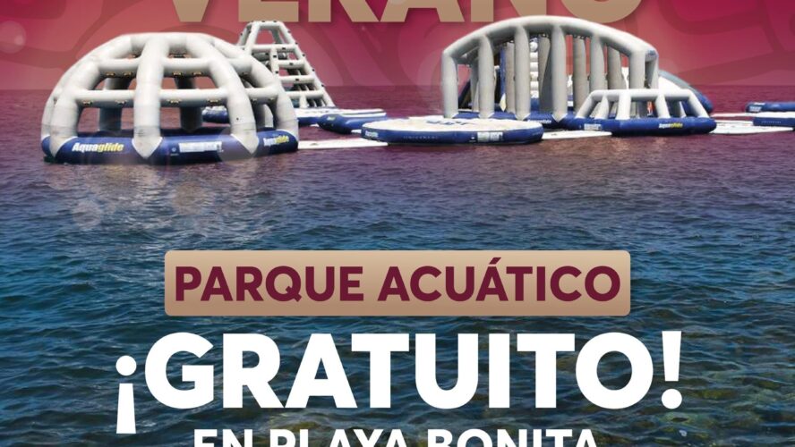 Parque acuático gratuito en Playa Bonita