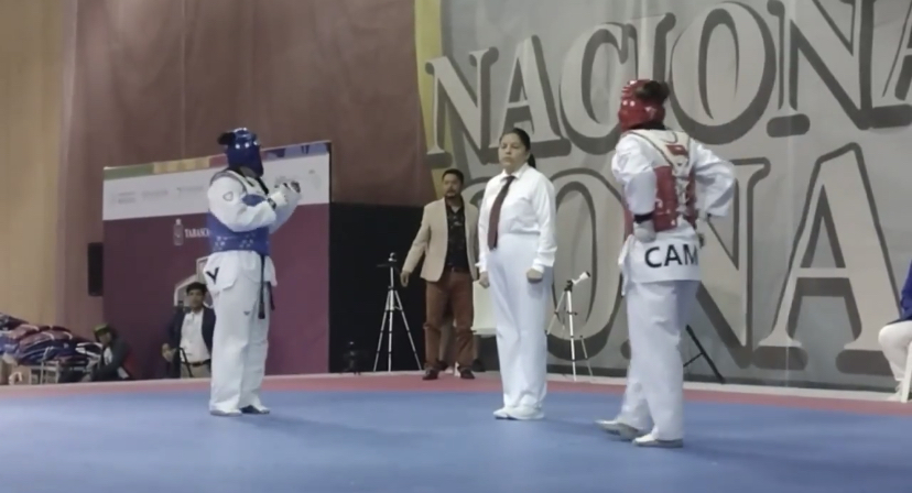 Campechana gana medalla de oro en la final Femenil Sub-20 de 67 kilos en Taekwondo, en los Nacionales CONADE.