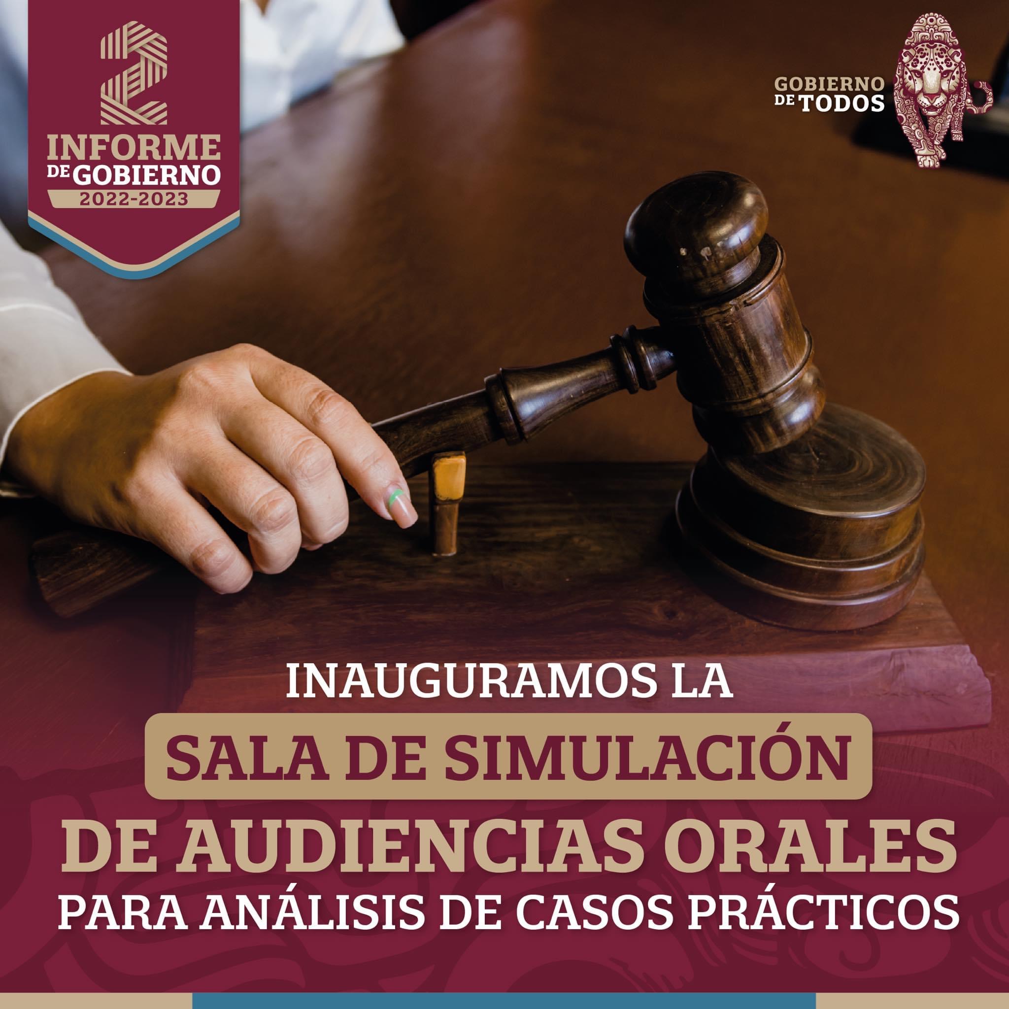 Sala de Simulación de Audiencias Orales para análisis de casos prácticos