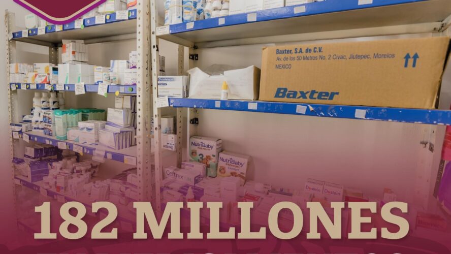 182 millones en medicamentos, elevamos el abasto al 80%
