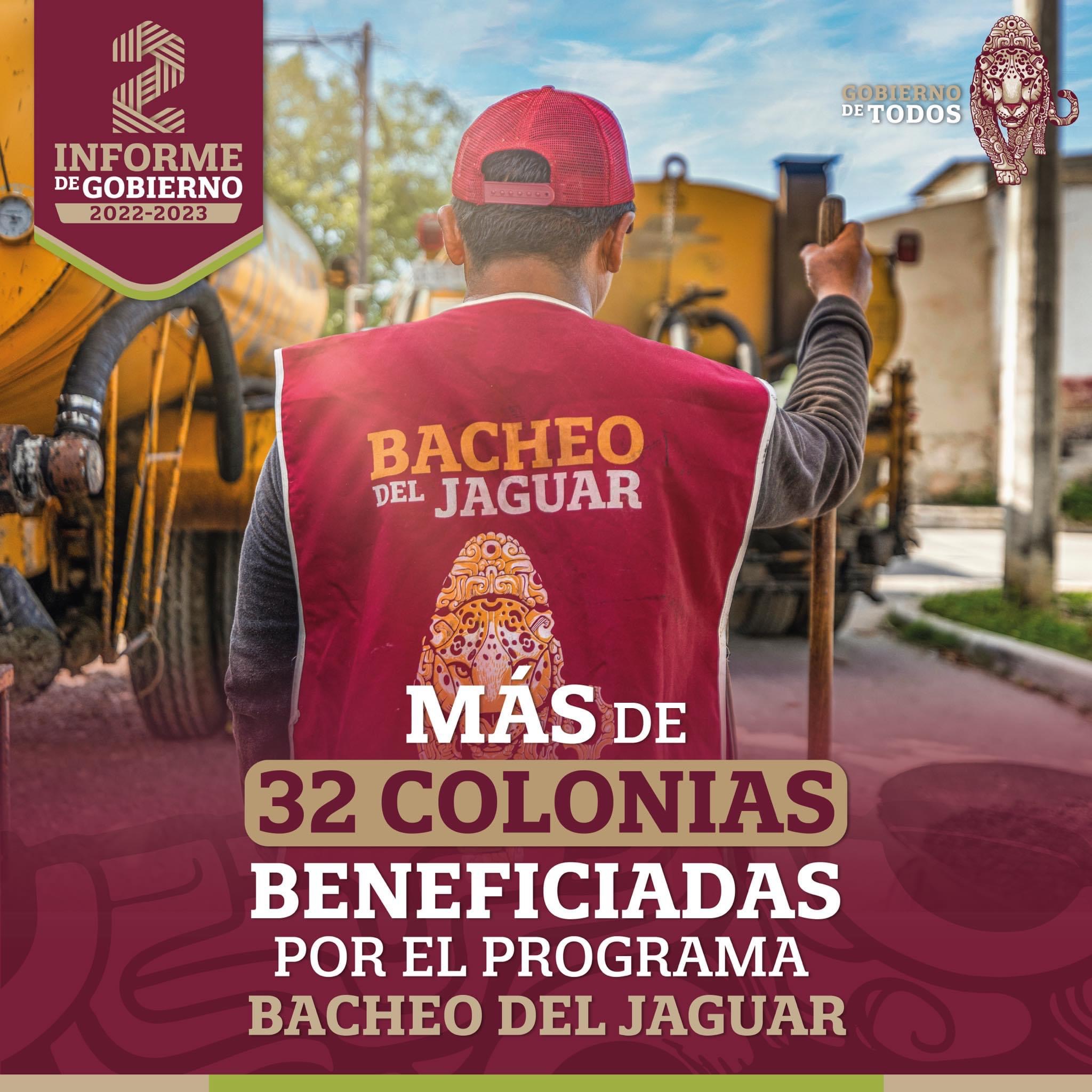 Más de 32 colonias beneficiadas por el programa Bacheo del Jaguar