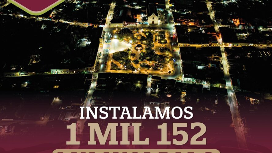 Instalamos 1 mil 152 luminarias en Dzitbalché