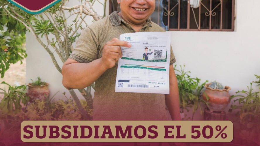 Subsidiamos el 50% de luz 311 mil hogares
