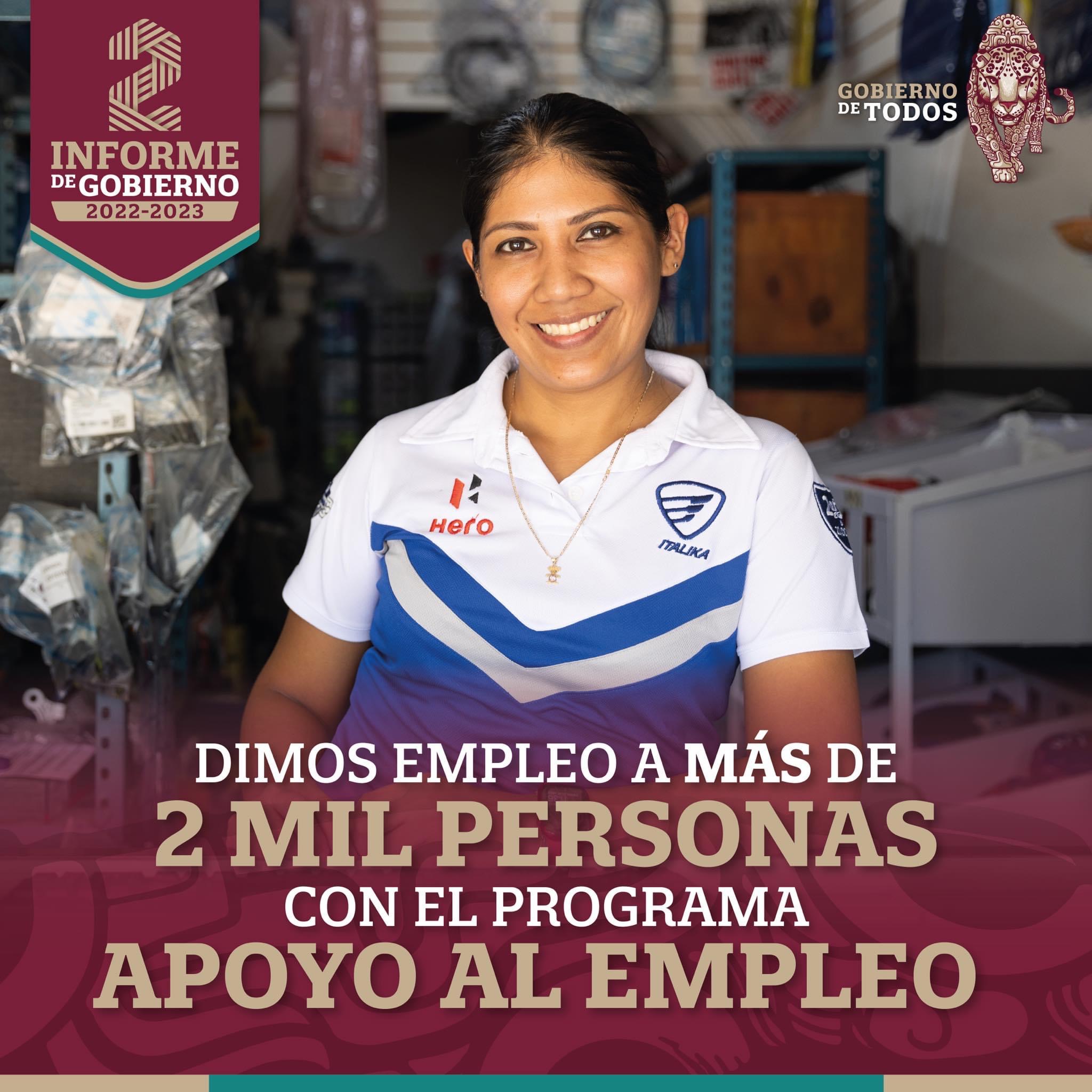 Dimos empleo a más de 2 mil personas con el Programa Apoyo al Empleo