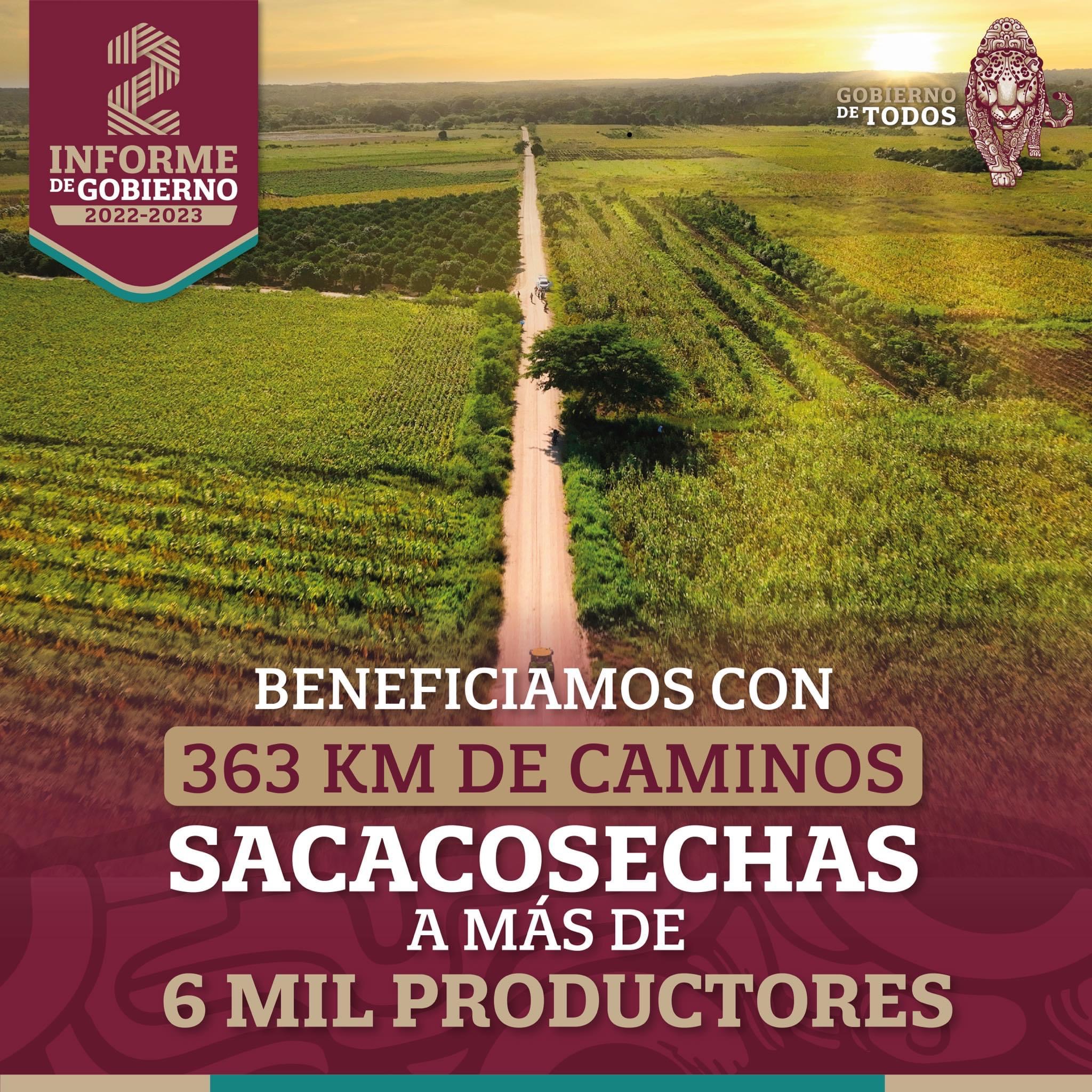 Caminos sacacosechas para beneficiar a productores