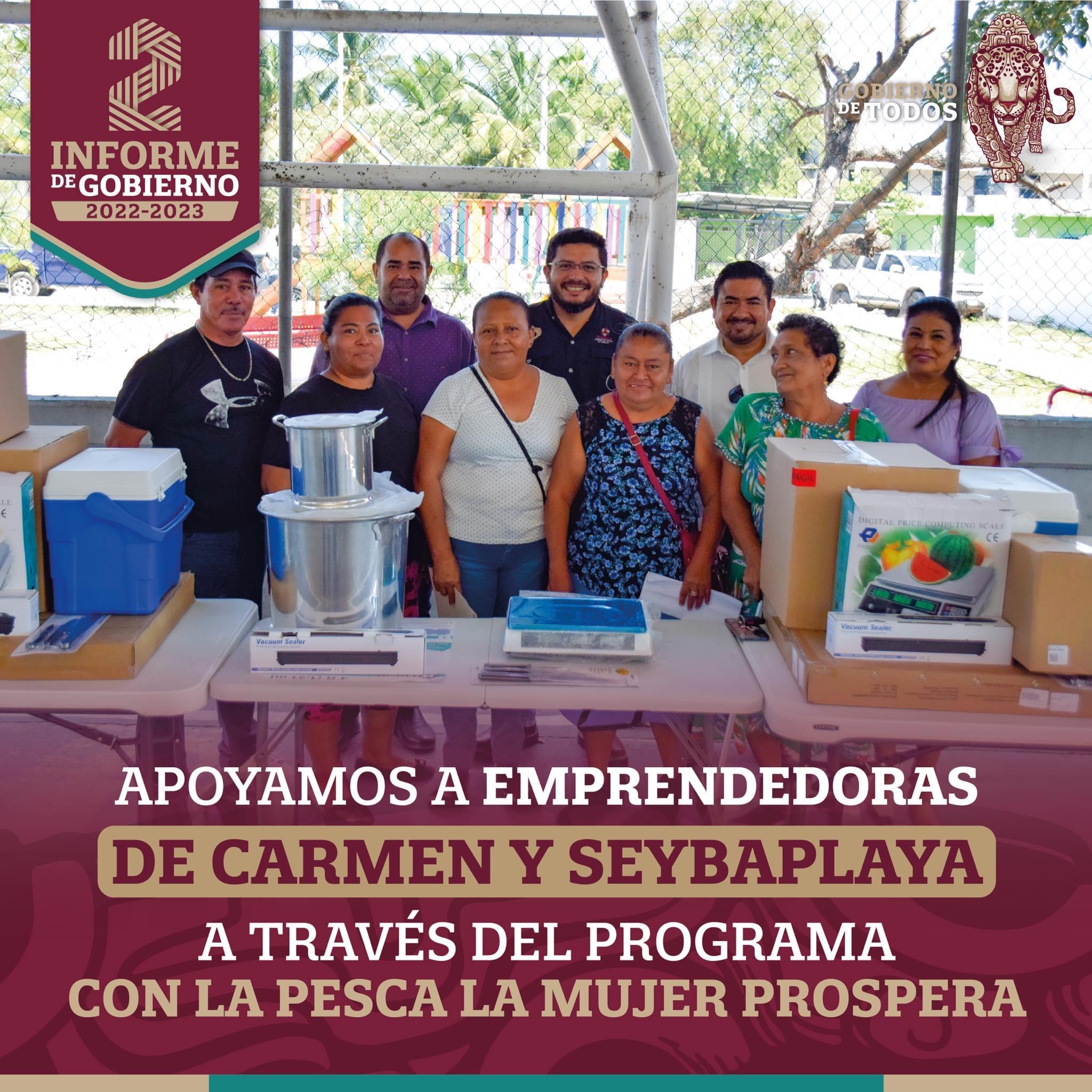 Apoyamos a emprendedoras de Ciudad del Carmen y Seybaplaya a través del Programa Con la Pesca la Mujer Prospera