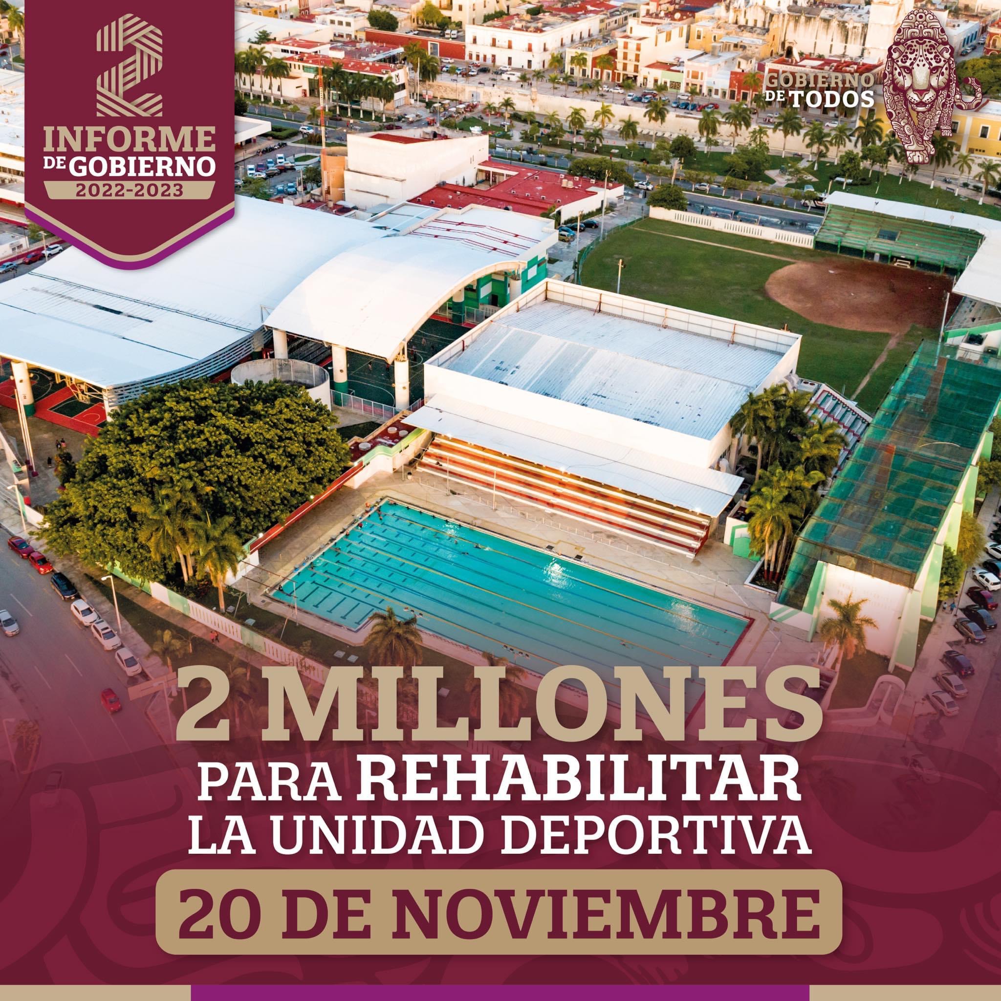 Invertimos para rehabilitar la Unidad Deportiva 20 de noviembre