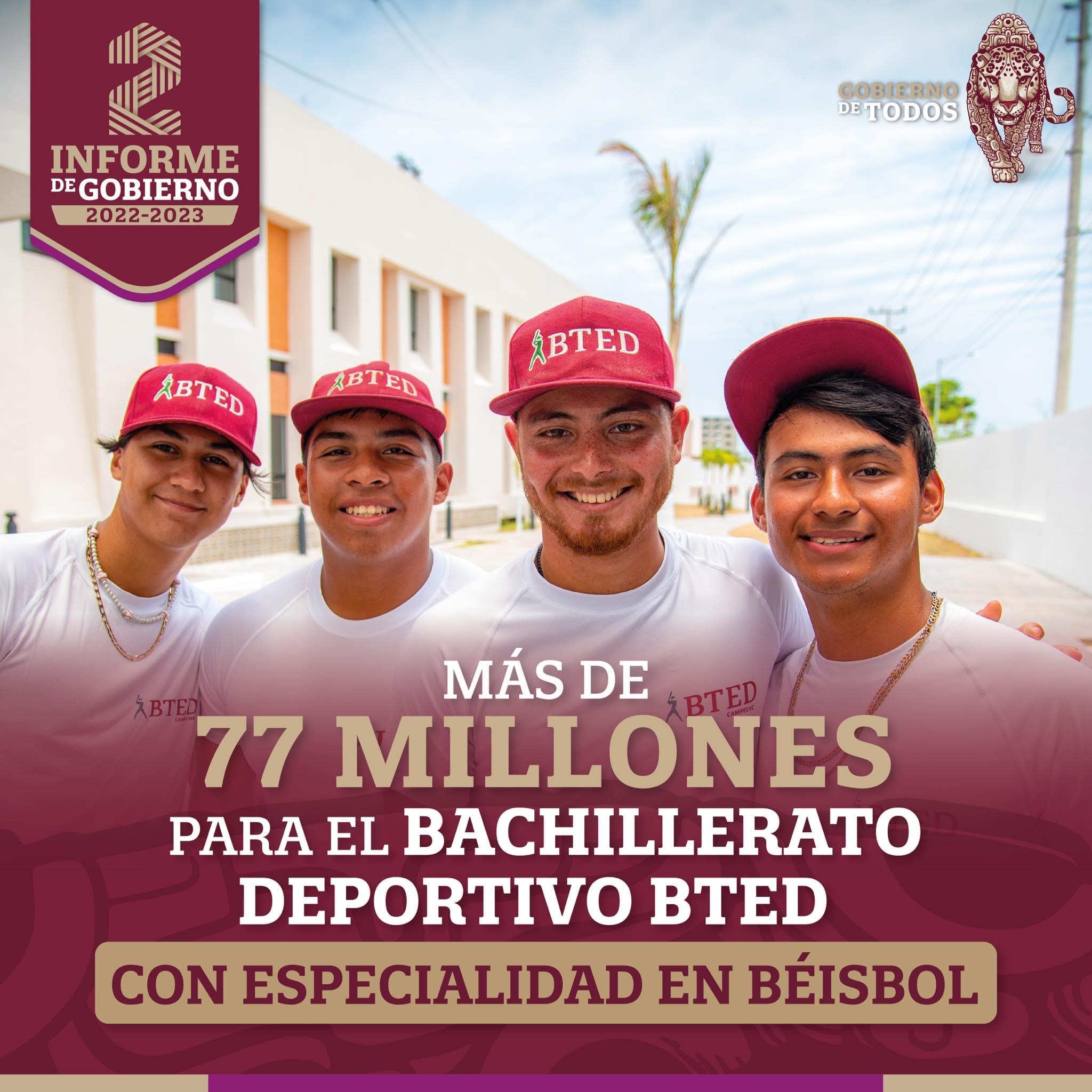Más de 77 millones para el bachillerato deportivo BTED con especialidad en béisbol