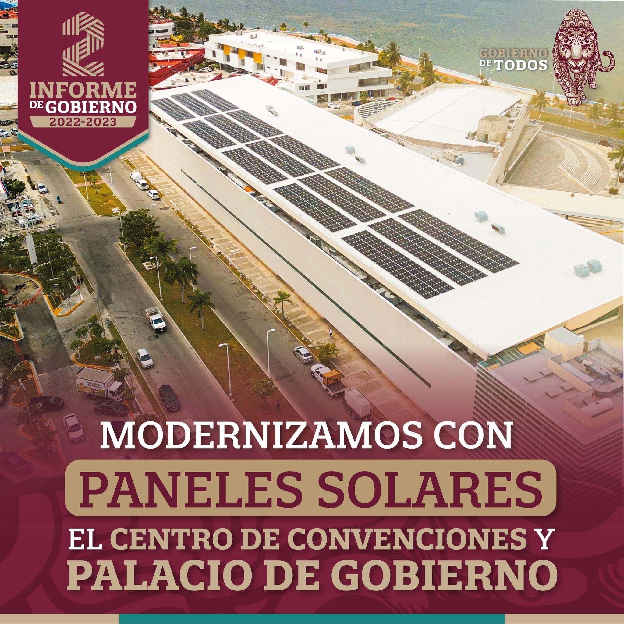 Modernizamos con paneles solares el Centro de Convenciones y Palacio de Gobierno