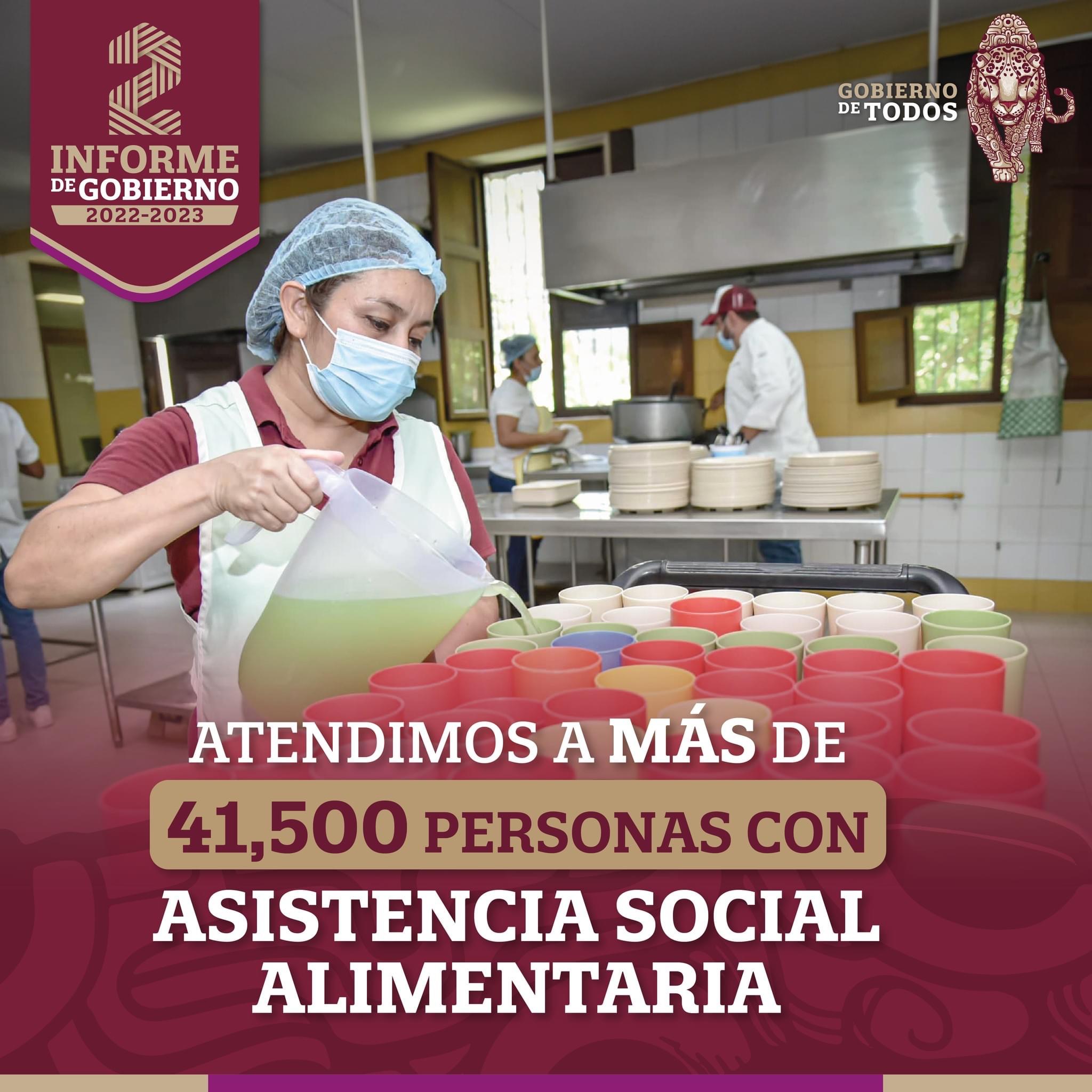 Atendimos a más de 41,500 personas con asistencia social alimentaria
