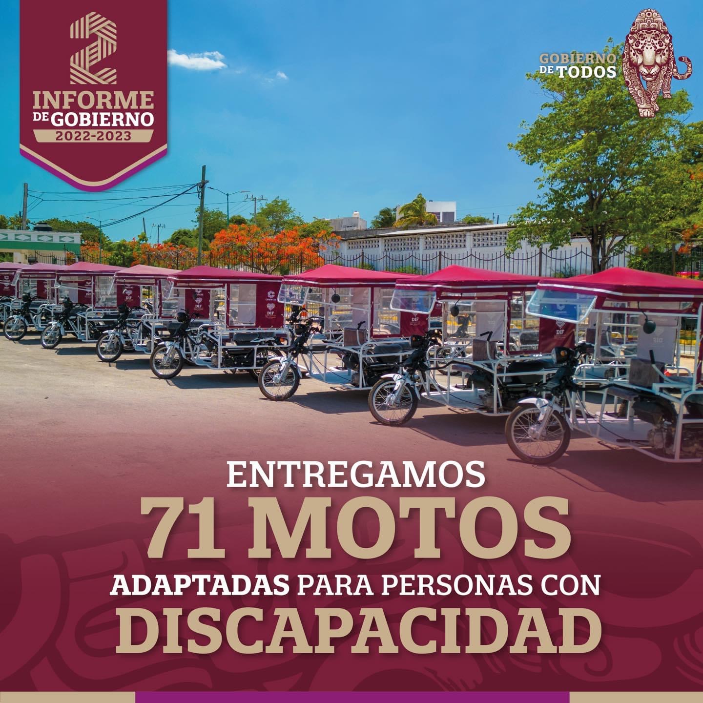 Entregamos motos adaptadas para personas con discapacidad