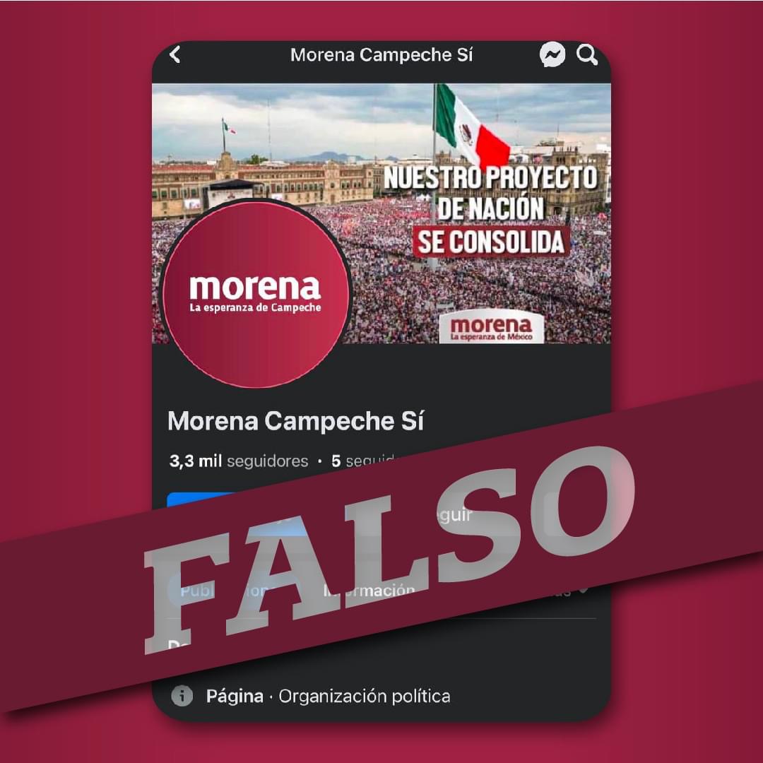 Página falsa de Morena