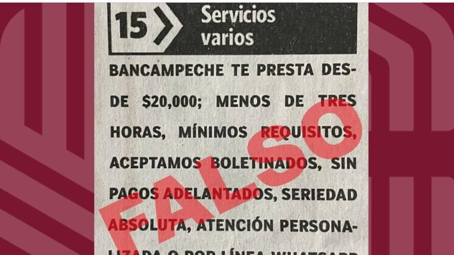 Publicación en periódico Tribuna es fraude