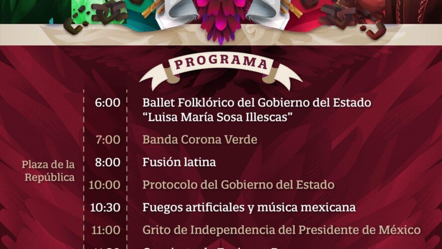 Programa para el 15 de septiembre