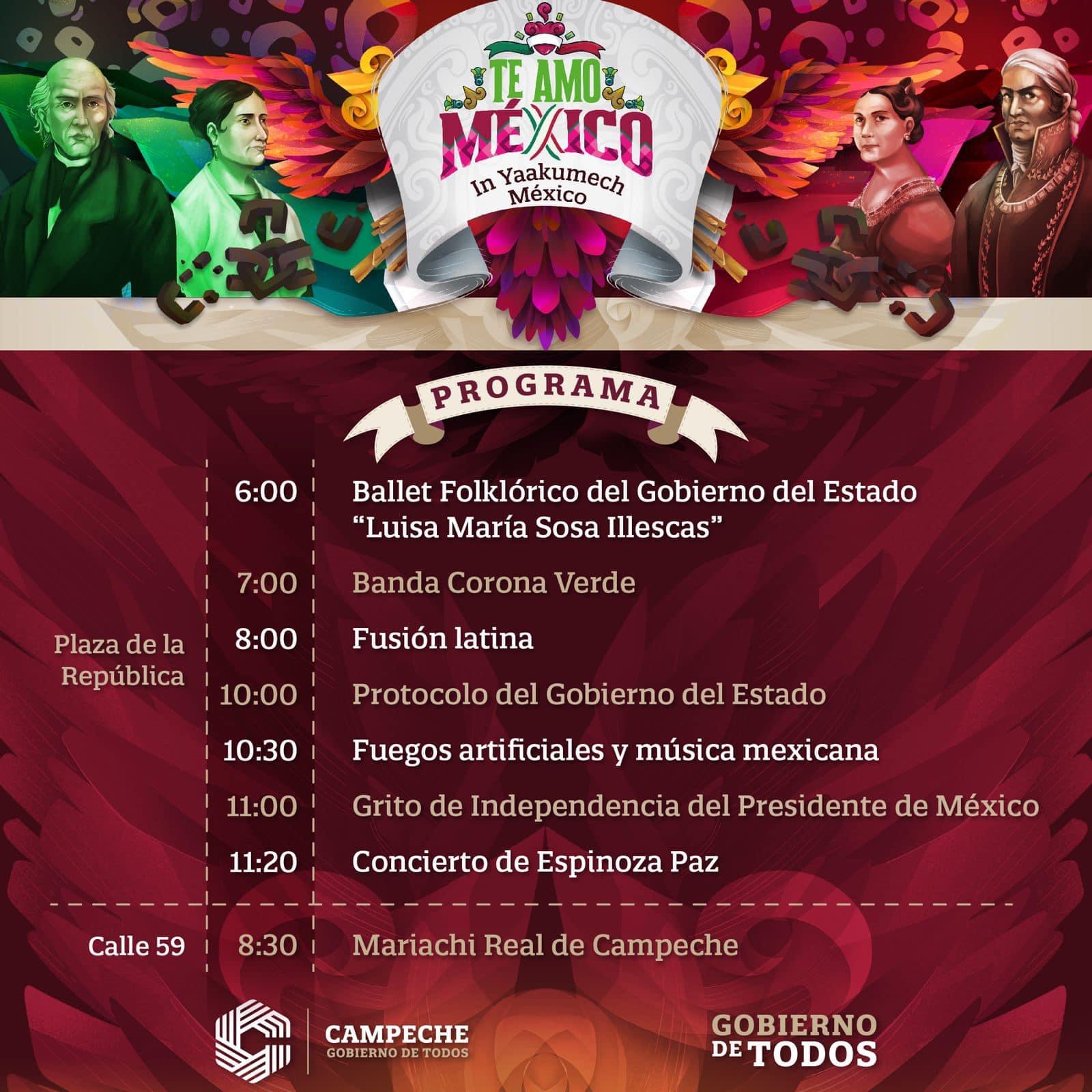 Programa para el 15 de septiembre